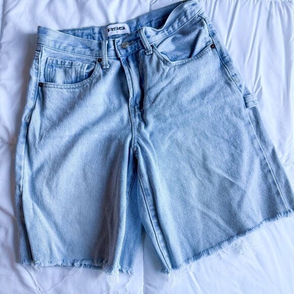 RSQ Light Blue DenimCarpenter Shorts, 26 - Picture 1 of 9
